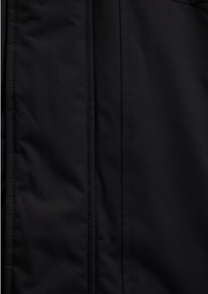 Kapüşonlu Siyah Parka 0110472-900