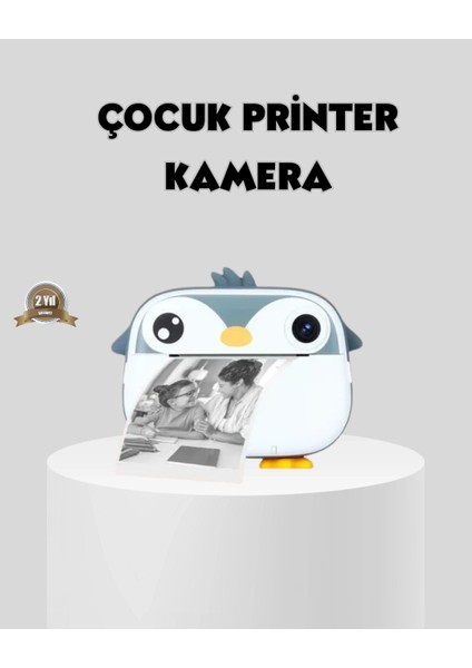 Buğz Termal Baskı Çocuk Kamerası Hd Çekim USB Şarjlı Eğitici Oyuncak