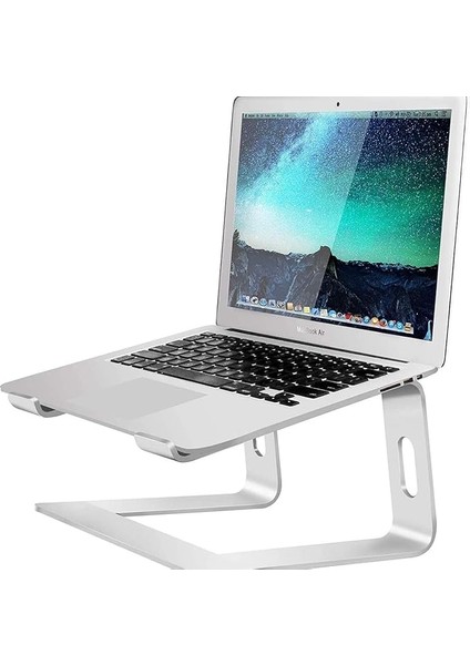 Alüminyum Ergonomik Katlanır Macbook Bilgisayar Standı Gümüş