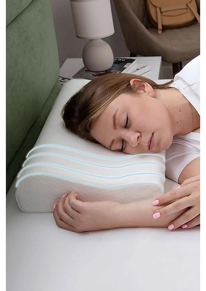 Ortopedik Visko Yastık Boyun Fıtığı Boyun Düzleşmesi Boyun Ağrısı Destekli Lüks Yastık, Figiza, Beyaz, Standart fiyatları