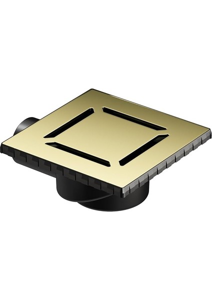 V-Flow Kare 5606975 Duş Kanalı Yandan Çıkışlı Dk 100 Kapak Parlak Altın