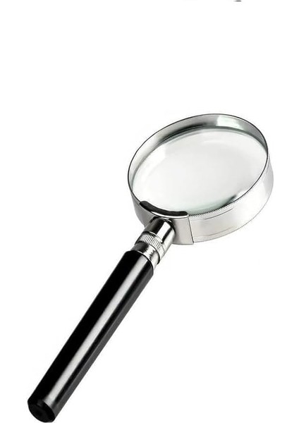 mm 1 Adet 6x Plastik Sap Çerçeveli 9 cm Büyüteç Merçek Okul Büro Ofis Krom Kaplama Büyüteç