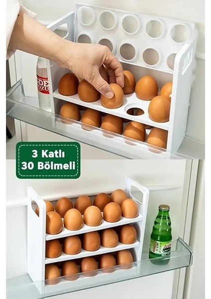 Life 3 Katlı 30 Bölmeli Buzdolabı Içi Yumurtalık Organizeri MIT1094 fiyatları
