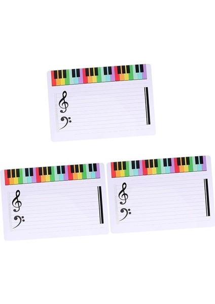 3 Adet Müzik Notasyonu Tahtası Taşınabilir Tahta Müzik Pratiği Için Silinebilir Beyaz Tahtalar Sınıflar Için