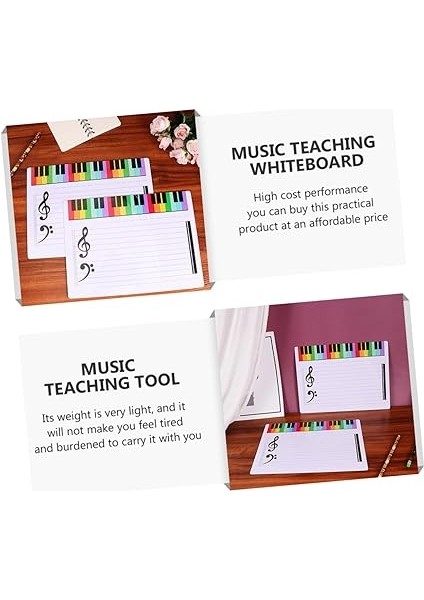 3 Adet Müzik Notasyonu Tahtası Taşınabilir Tahta Müzik Pratiği Için Silinebilir Beyaz Tahtalar Sınıflar Için fırsatları