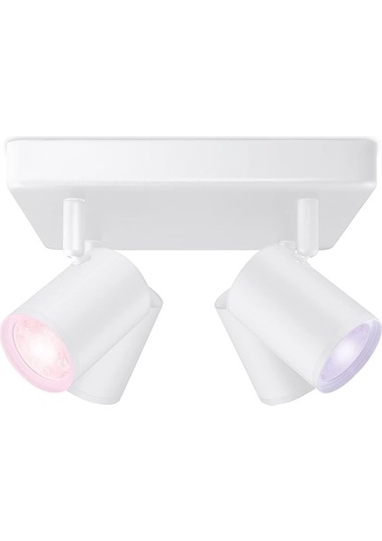 Imageo 4'lü Spot Ayarlanabilir Beyaz ve Renkli, Kısılabilir, 16 Milyon Renk, Wi-Fi Üzerinden Uygulama/ses ile Akıllı Kontrol, Beyaz