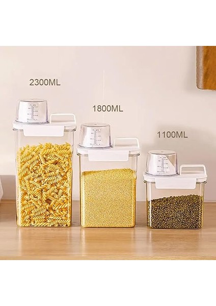 Home Mika Sızdırmaz Ölçekli Deterjan ve Kuru Bakliyat Saklama Kabı, Çok Amaçlı, Gıda Güvenliği ve Hijyen Için Ideal, Mutfak ve Çamaşır Odası Düzenleyici (2300 Ml) fiyatları