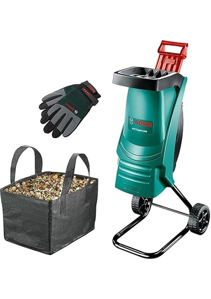 Home And Garden Axt Rapid 2200 Dal Öğütme Makinesi, Yeşil, 2200 W, 40 mm Kesme Kapasitesi, Bosch Bahçe Atık Toplama Çantası, Bosch Bahçe Eldiveni fiyatları