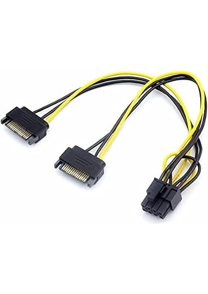 4327 2x Sata To 8 Pin (6+2) Pci-E Express Güç Molex Power Kablosu Çevirici Dönüştürücü fiyatları