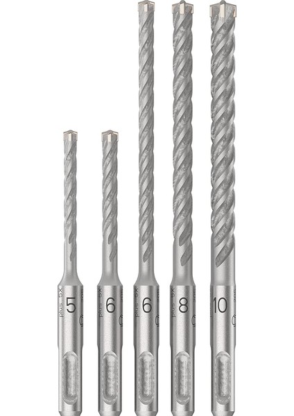 Professional Accessories Sds Plus-5 X: Set 5 Uds: 5, 6, 6, 8, 10 (5)