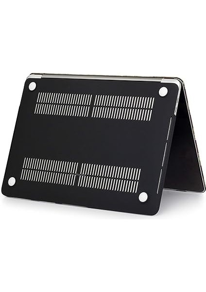 Macbook Air M1 Kılıf 13 Inç Uyumlu Sert Kapak Koruyucu Darbe ve Çizilme Önleyici Uv Lazer Basklı Mermer Desenli Kapak Touchıd M1 Air A2337 A2179 A1932 Siyah indirimleri
