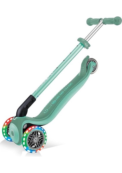 3 Wheels Primo Katlanabilir Plus Lights Scooter Jr 439-206 Scooter Gençler, Üniseks, Yeşil, Tek Beden indirimleri