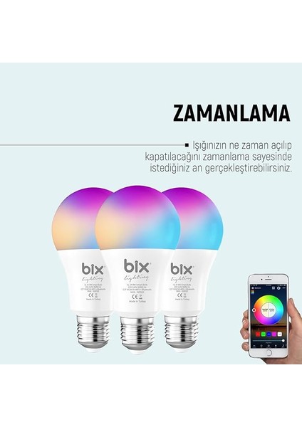 Sl-01 Aura Çok Renkli 9W Rgb Wifi-Bluetooth Uzaktan Kontrollü Akıllı Ampul indirimleri