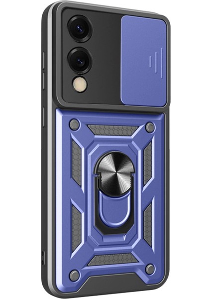 Samsung Galaxy S25 Edge Pars Lens Yüzüklü Silikon - Lacivert modelleri