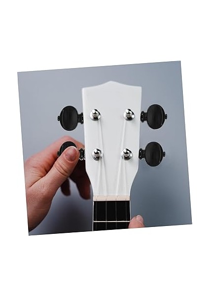 Ukulele Için Anahtar Ayarlayıcı 4 Adet Düğmeli Ayar Burguları Beyaz Renk Siyah Krom Ukulele Ayar Makineleri Için fiyatları