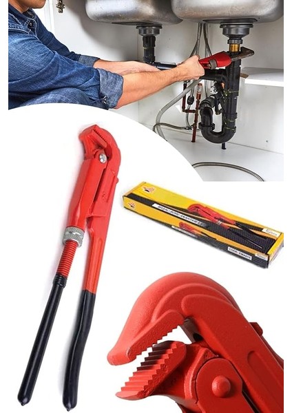 1 Inç Maşalı Boru Anahtarı Dövme Çelik Sağlam Kırılmaz Ayarlı Boru Anahtarı 1410