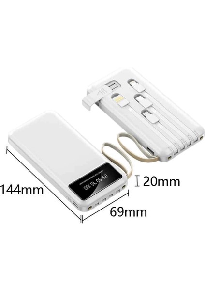 Powerbank Şarj Cihazı 4 Çıkışlı 20.000 Mah Powerbank Taşınabilir Çoklu Giriş indirimleri