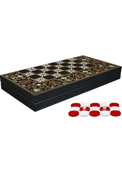 Buğz Klasik Sedef Işlemeli Tavla Model 2