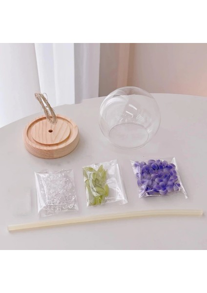 Buğz LED Işıklı Kendin Yap Lale Cam Küre