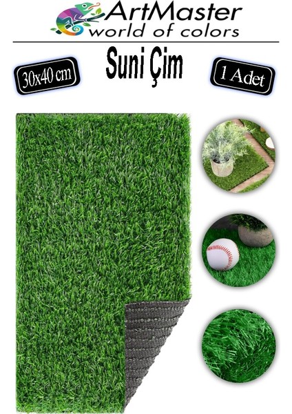 Yapay Çim 30X40 cm 1 Adet A3 Boyutunda Dekoratif Maket Çim Yapay Çim Halı Teraryum Suni Çim