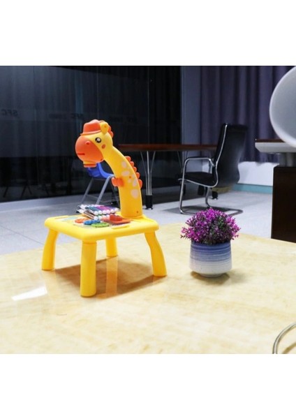 Buğz Zürafa Tasarımlı Projeksiyonlu Boyama Tahtası