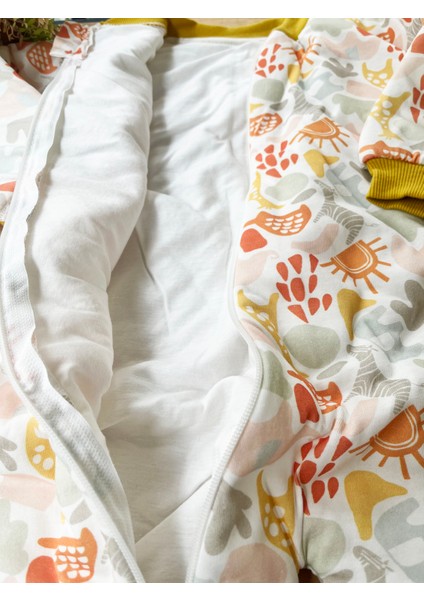 Hayvan Desenli 2.0 Tog Ara Dolgu Unisex Penye Çocuk Uyku Tulumu indirimleri