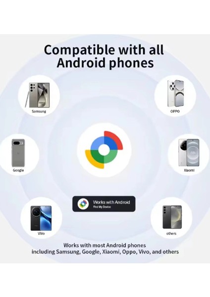 Airtag Android Konum Belirleme Akıllı Takip Cihazı Smart Finder Beyaz indirimleri