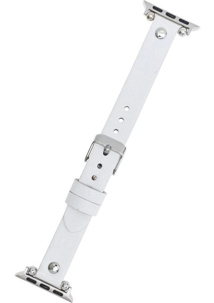 Apple Watch Uyumlu Deri Kordon 38-40-41MM St F3 Beyaz modelleri