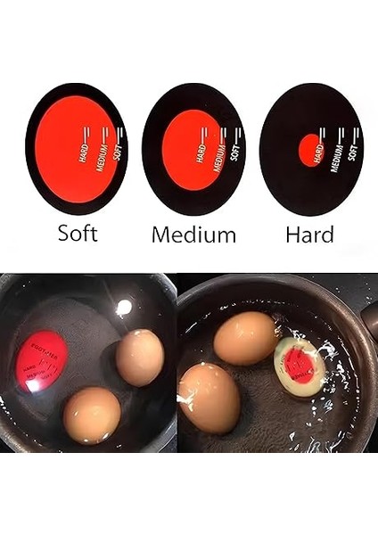 Dublör Yumurta Zamanlayıcı Egg Timer – Rafadan, Katı ve Akışkan Yumurta Için Isıya Duyarlı Haşlama Yardımcısı indirimleri