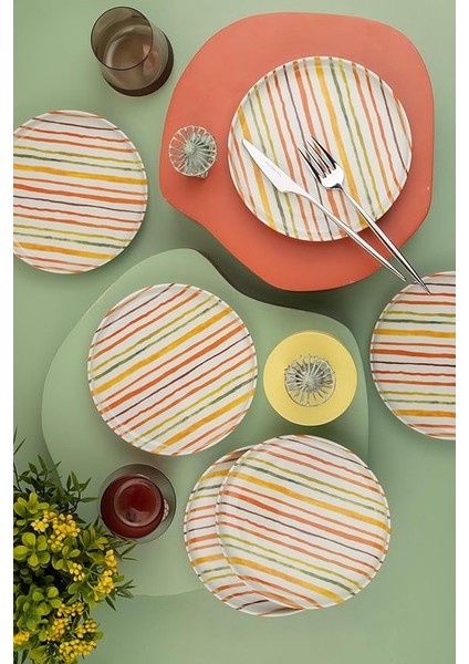 Porselen Moderna 6 Kişilik 19 cm Pasta Takımı Barcod