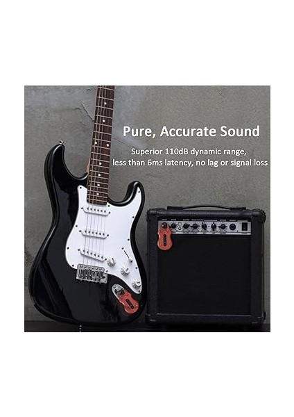 Kablosuz Gitar Temi Dijital Gitar Verici Alıcı Dahili Pil 100 Feet Iletim Menzili fiyatları