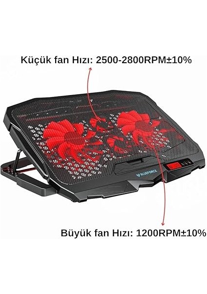 Speeder Sx-15 4 Adet Fanlı 9"-17" Inç Ledli LCD Kontrol Panelli Standlı Notebook Laptop Soğutucu modelleri