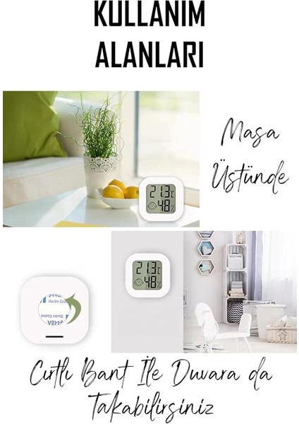 Mini Sıcaklık Nem Ölçer LCD Ekranlı Oda Termometre Duvara Takılabilen Masaüstü Isı Göstergesi fırsatları