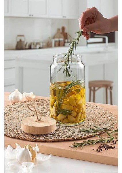 Ahşap Kapaklı Woody Kavanoz 43593 1130 cc fiyatları