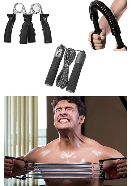 Parça Spor Seti Omuz Sırt Göğüs Kol Bilek Kası Geliştirme Seti Kas Geliştirme Fitness Seti