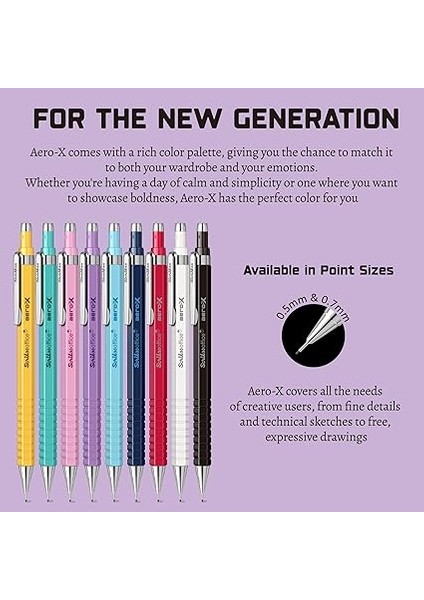 Office Aero-X Versatil 0.7 mm Mor indirimleri