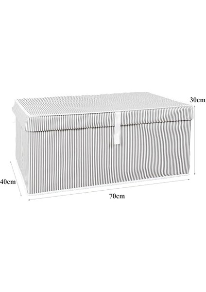 Home Çok Amaçlı Kapaklı Sandık Tipi Hurç Organizer – Büyük Boy Saklama Kutusu – Dolap Içi, Yatak Altı ve Baza Altı Için Sert ve Dayanıklı Depolama Çözümü – Katlanabilir (Gri, 70X40X30 Cm) fiyatları