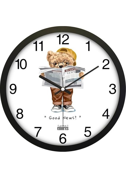 30 cm Gerçek Cam Sessiz Mekanizma Duvar Saati