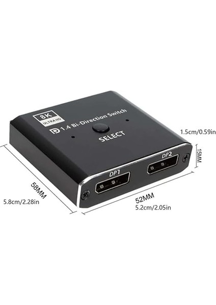 PX-4284 8k Displayport Kumandalı Çift Yönlü Çoklayıcı Switch Splitter (2 Pc-1 Monitör) fırsatları