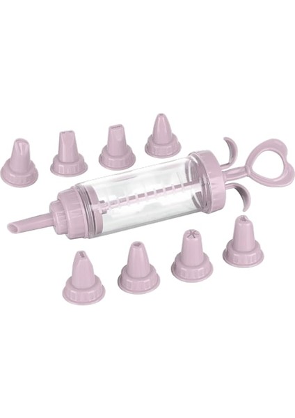 Pompası Sıkacağı Krem Şanti Sıkacağı Pompası 8 Parça Set - Pasta ve Kek Süsleme Aracı