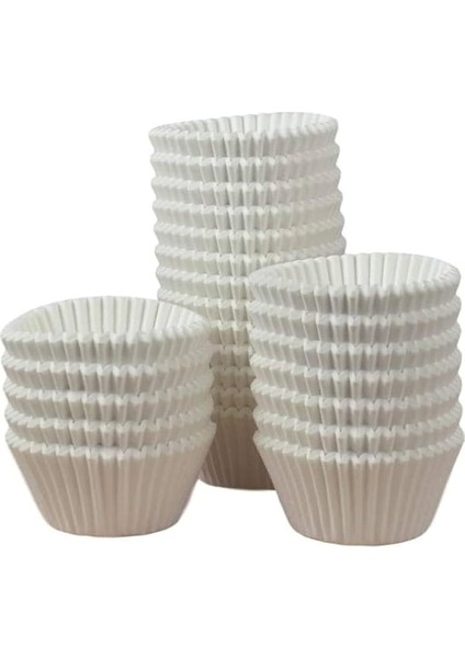 Hediye Sepeti Takribi 200 Adet Büyük Boy Beyaz Muffin Kek Kalıbı, Cupcake Kağıdı, Browine Kalıbı 50X40 mm fiyatları