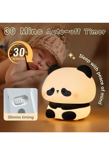 Yumuşak Silikon Panda Mini Gece Lambası Dekoratif Işık Derecesi Ayarlanabilir Yatak Odası Lambası Panda Kitap Okuma Lambası Çocuk Odası 8cm x 9cm K-1165 (Panda - K-1159) fırsatları