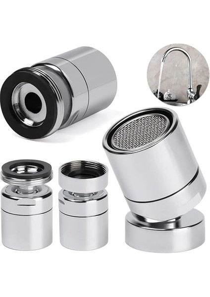 Musluk Ucu 360 Oynar Başlıklı Su Tasarruflu Dış Dişli Perlatör indirimleri