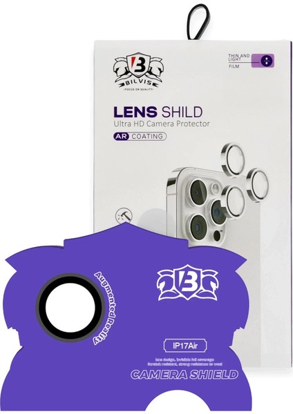 Apple Iphone 17 Air Bilvis Titan Kamera Lens - Siyah