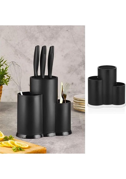 Tezgah Üstü Bıçaklık ve Kepçelik Düzenleyici Organizer Siyah