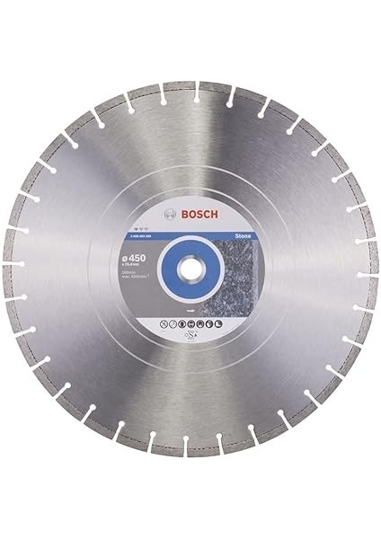 Stone Için Elmas Kesim Diski Standartı, 450 x 25,40 x 3,6 x 10 Mm, 2608602605 fırsatları
