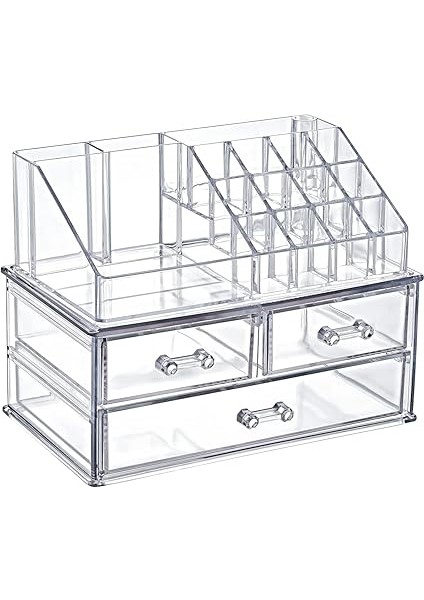 20 Bölmeli Üç Çekmeceli Akrilik Makyaj Organizeri, 20 Gözlü Organizer fiyatları