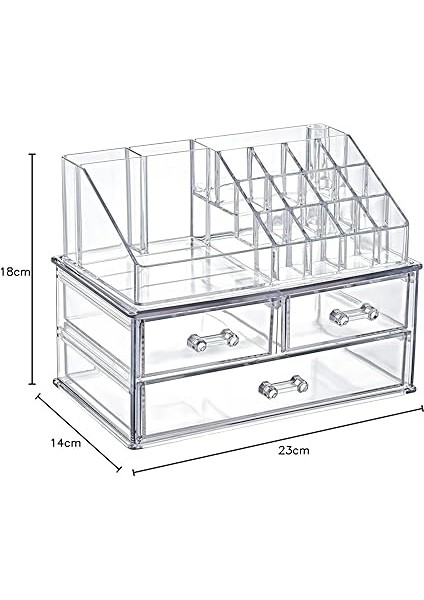 20 Bölmeli Üç Çekmeceli Akrilik Makyaj Organizeri, 20 Gözlü Organizer fırsatları
