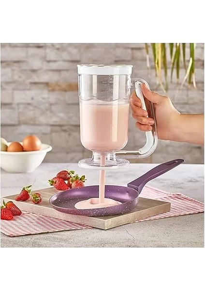 Dağıtıcı Hamur Porsiyonlayıcı Şekillendirici 900 ml Dökme Aparatı Kek Pankek Hamur Mutfak Kullanımı fiyatları