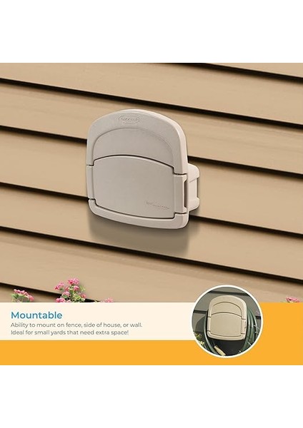 CPLDHH15000 Deluxe Bahçe Hangout 150 Ayak Kapasiteli ve Kapalı Depolama Bölmesi, DHH150 Hortum Askısı, Boyutsuz, Açık Boz Kahverengi indirimleri